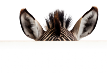 PNG Zebra wildlife peeking animal.