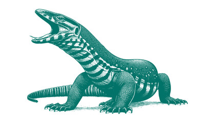 Obraz premium Ackie Monitor lizard vector