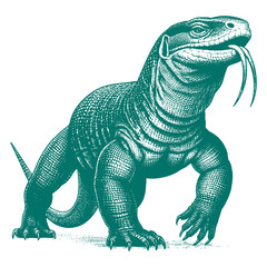 Obraz premium Ackie Monitor lizard vector