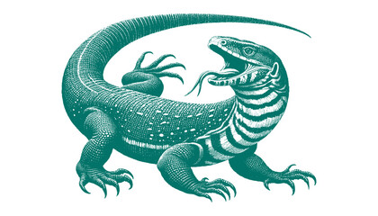 Obraz premium Ackie Monitor lizard vector