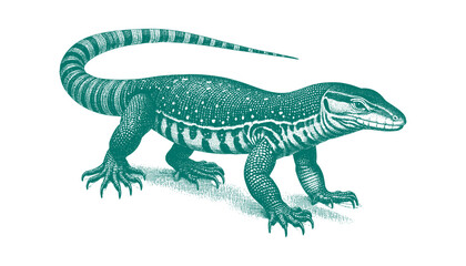 Obraz premium Ackie Monitor lizard vector