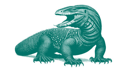 Obraz premium Ackie Monitor lizard vector