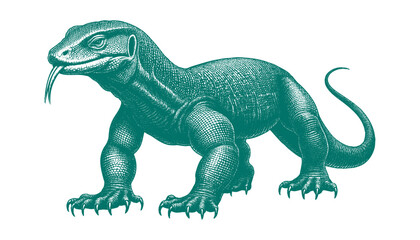 Obraz premium Ackie Monitor lizard vector