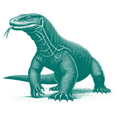 Obraz premium Ackie Monitor lizard vector