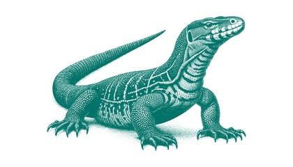 Naklejka premium Ackie Monitor lizard vector