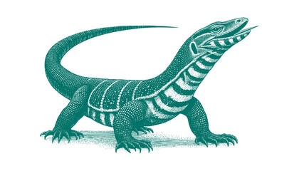 Obraz premium Ackie Monitor lizard vector