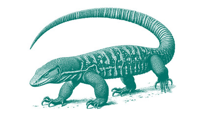 Fototapeta premium Ackie Monitor lizard vector
