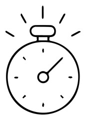 Obraz premium Classic Stopwatch Icon: Measure Time with Precision and Efficiency.
