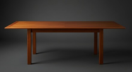 wooden table isolated on white