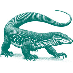 Fototapeta premium Ackie Monitor lizard vector