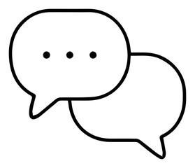 Unveiling Dialogue: Elegant Speech Bubbles in a Minimalist Vector Design