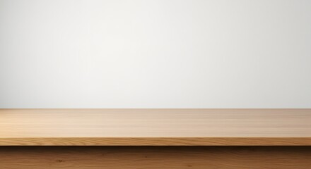 empty wooden shelf