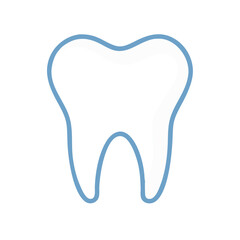 Simple Outline Illustration of a Human Tooth

