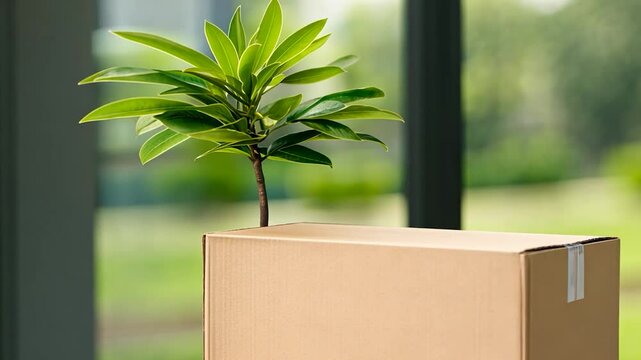 Eco-Friendly Packaging: Sustainable Delivery Concept