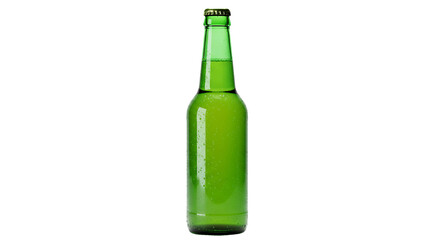 Green bottle of beer isolated on white background png