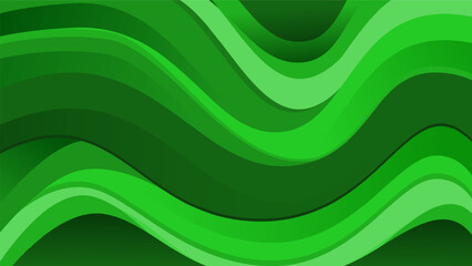 
Green abstract wave background with gradient layer, suitable for presentation, poster, packaging design, website header,  banner