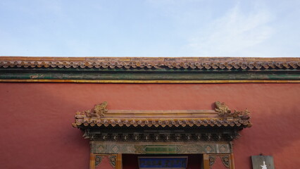Obraz premium The red walls and doors of the Forbidden City