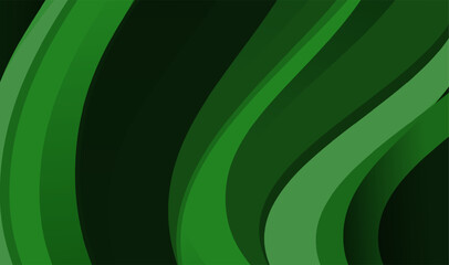 Abstract background of liquid green shapes with layered colors  with empty space for text