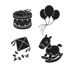 toys silhoutte vector design