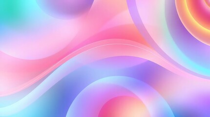 Abstract background with pastel colors. Soft, rounded shapes in pink, purple, blue, and yellow tones create a calming, gradient effect.