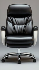 Black and White Leather Boss Office Chairs. 