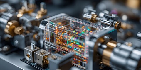 Still life: matte ceramic vase (baby's breath), textured glass bowl on wood. Dark slatted wood paneling, warmly lit below. Sophisticated, serene ambiance.