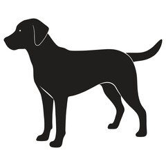 
Black Labrador Retriever Outline.