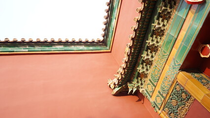 The roof ridge of ancient Chinese architecture