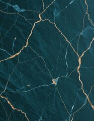 Elegant Teal Marble Texture with Golden Veins Luxurious Background Design