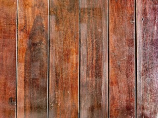 Obraz premium Weathered brown wooden planks forming a vintage background.