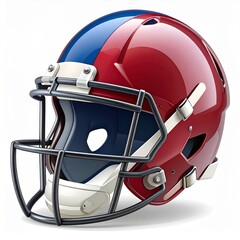 Fototapeta premium Red And Blue Football Helmet With Facemask