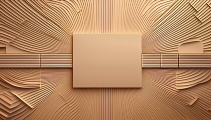 a close up view of a beige wall with a rectangular panel in the center surrounded by a grid like pattern of horizontal and vertical lines