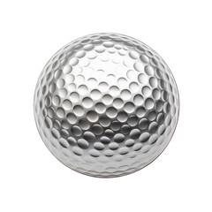 silver golf ball transparent background