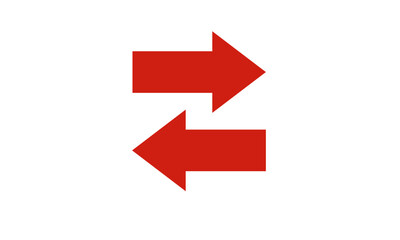 左右に向く赤い矢印