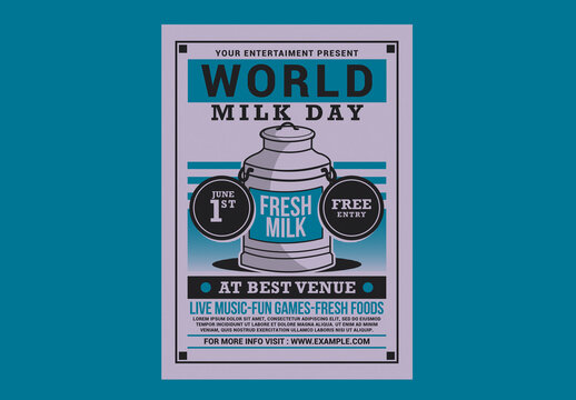 World Milk Day Flyer Template