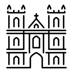A linear style icon of westminster abbey
