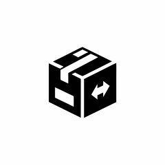 Inventory Restock Automation Vector Silhouette Icon