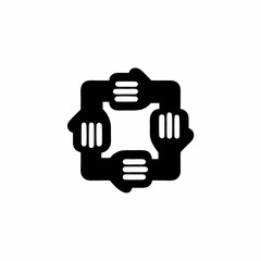 Marketing Collaboration Vector Silhouette Icon Design