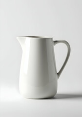 Elegant White Ceramic Pitcher Perfect for Summer Drinks Refreshing Beverage Tableware Kitchenware Home Decor Modern Minimalist Design