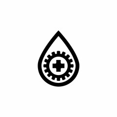 Nano Scale Medical Device Icon Micro Gear With Chip