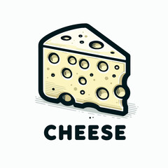 vector illustration of a cheese
