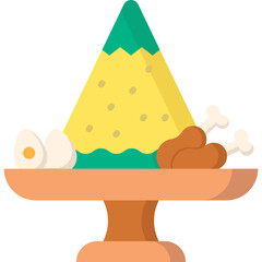 Tumpeng Flat Icon