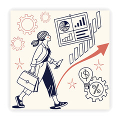 Business and Economy Sketch Elements