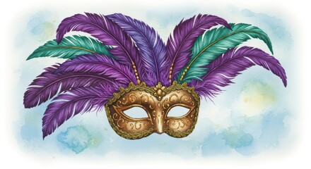 Carnival Mask with Feathers