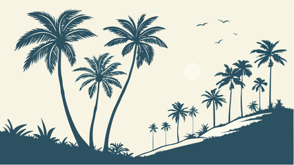 tropical palm trees © Waleed