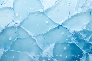 Cool Cracked Ice Texture in Blue Winter Tones Digital Illustration