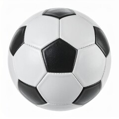 Black and White Soccer Ball on White Background