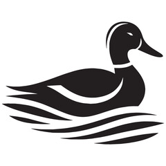 Quiet flight Mallard silhouette – Mallard illustration – Minimalist Mallard vector – Bird silhouette – Bird vector

