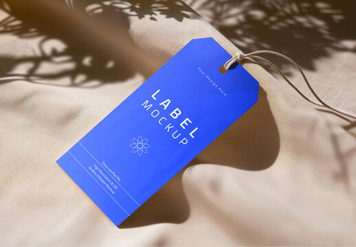 Product Packaging & Branding Label Tag Mockup Template