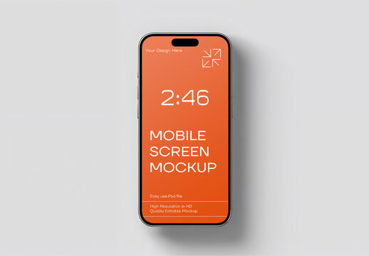 Mobile Phone Screen Mockup